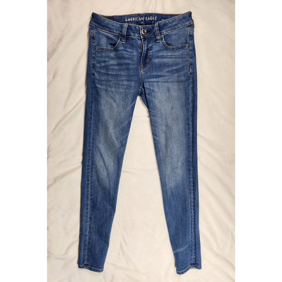 Sz 2 American Eagle Jeans Medium Wash Jegging Womens Size Two Regular - Picture 2 of 11